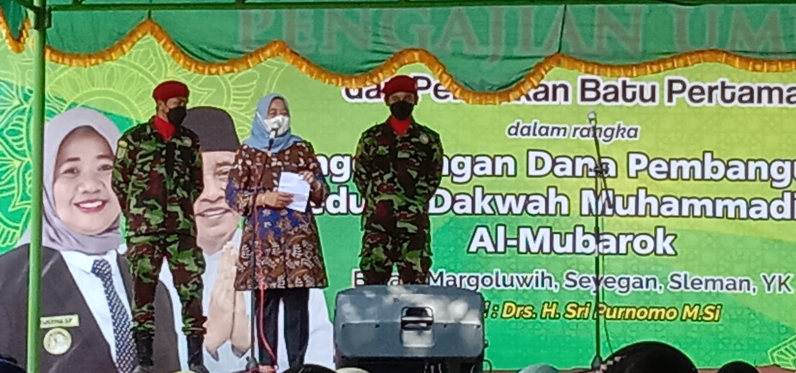 Peletakan Batu Pertama Gedung Dakwah Al Mubarok oleh Bupati Sleman