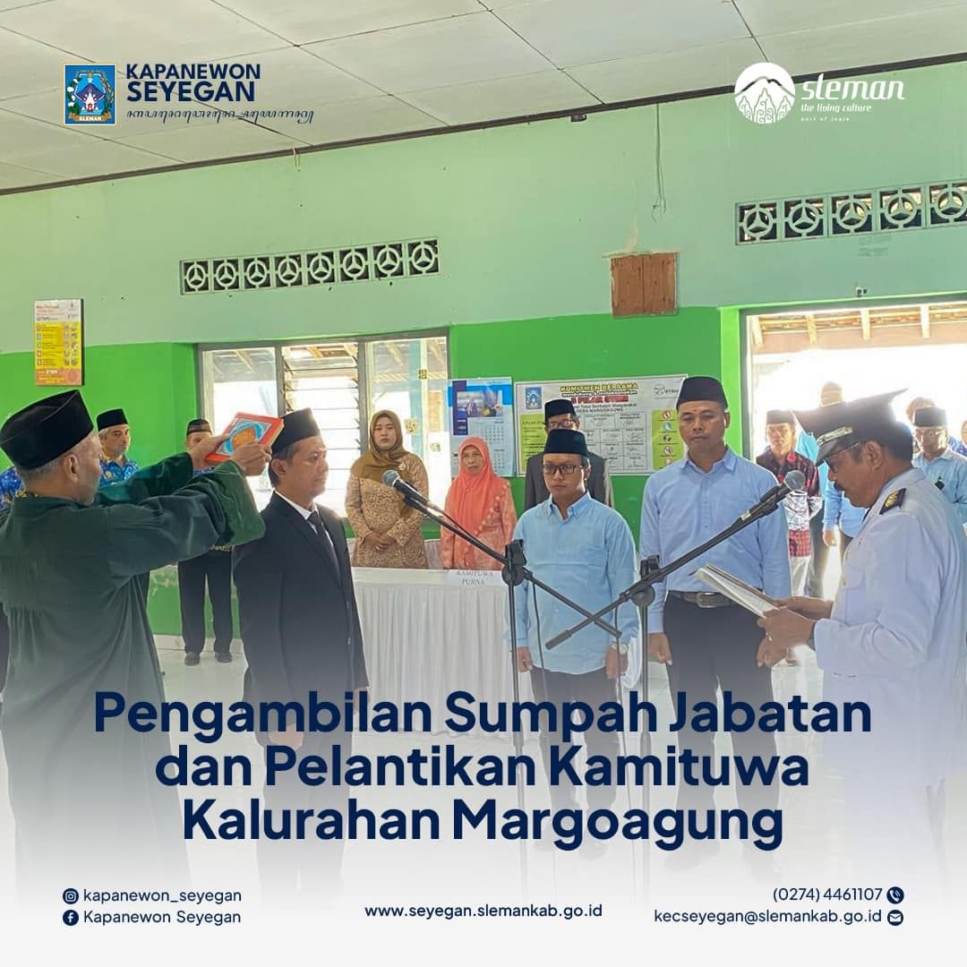 Pengambilan Sumpah Jabatan dan Pelantikan Kamituwo Kalurahan Margoagung