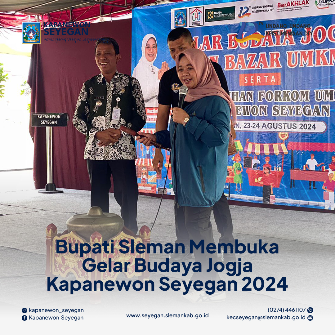 Gelar Budaya Jogja dan Bazar UMKM Kapanewon Seyegan Tahun 2024