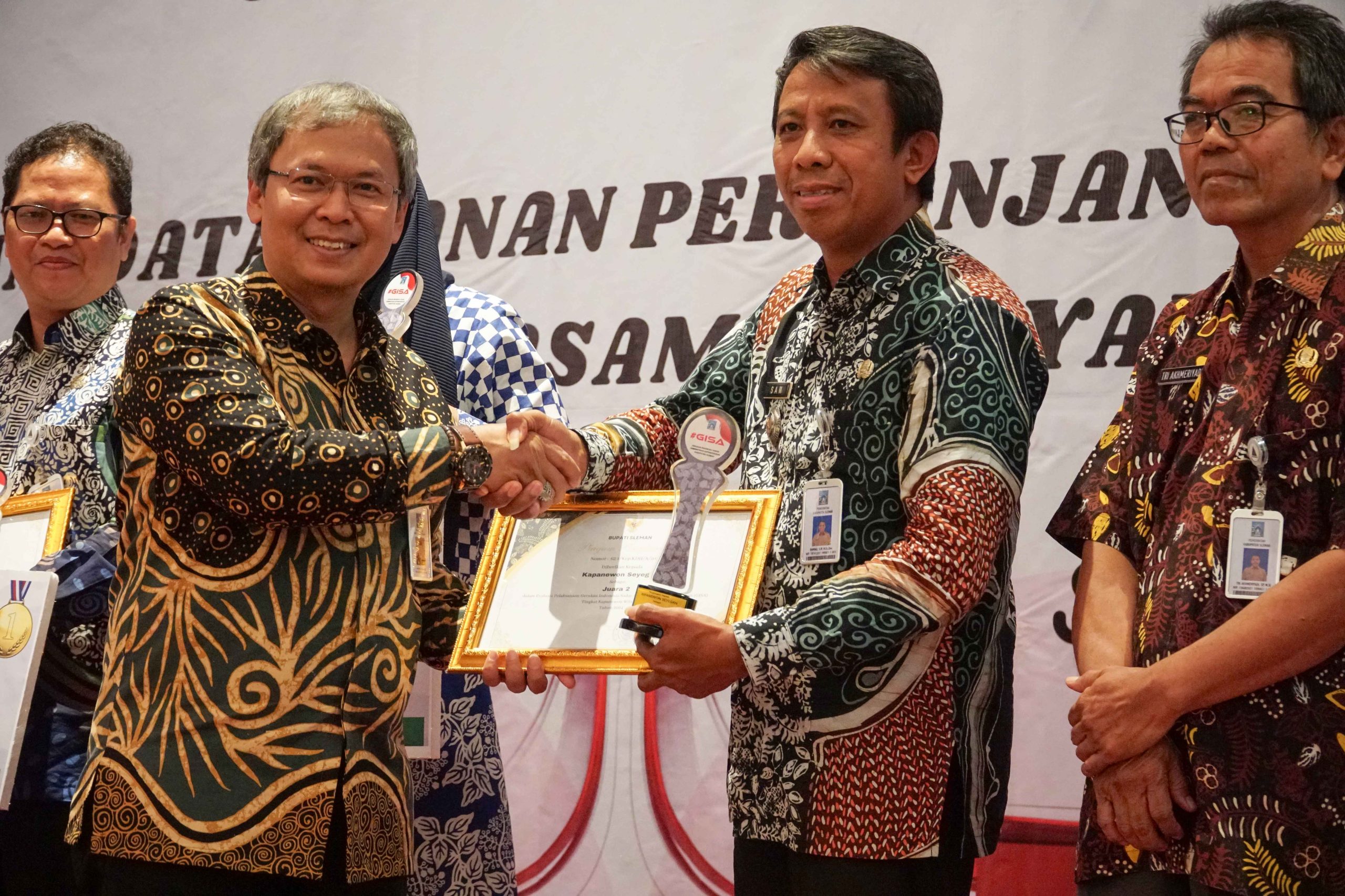 Kapanewon Seyegan meraih Juara II tingkat kapanewon wilayah B dalam GISA Award